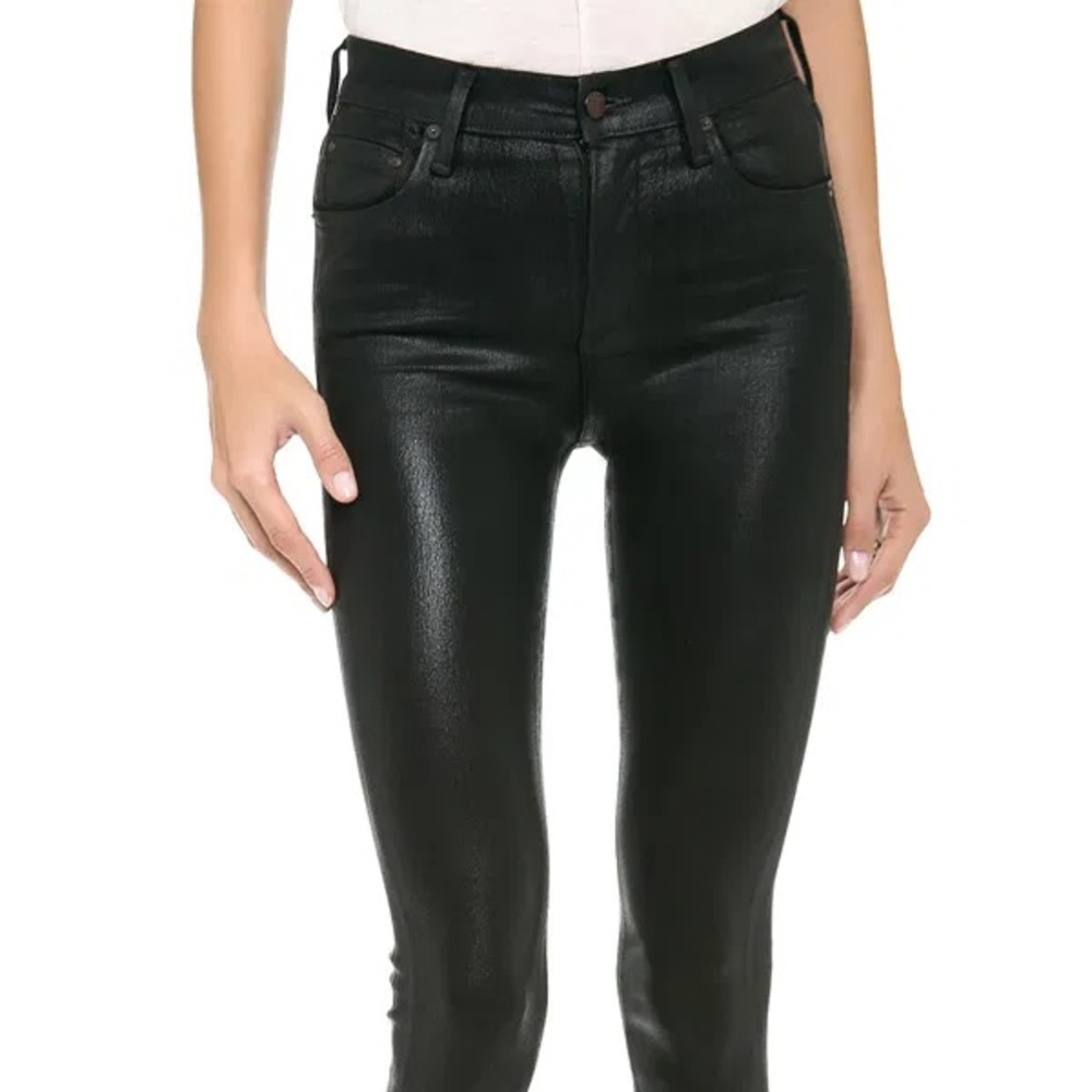 Citizens of humanity NWT black shiny high rise
